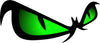 Evil Green Eyes Decal
